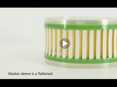 Mãos de identificação encolhíveis a altas temperaturas e calor Relação de encolhimento 2:1