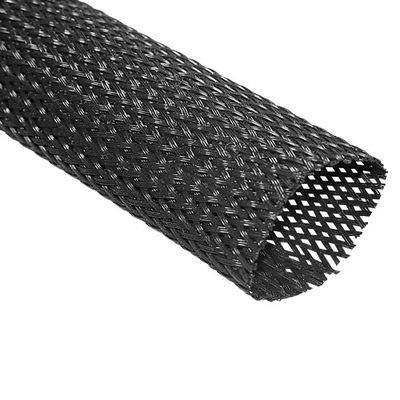 Expansivel Pet Braided Cable Sleeve Negro Flammability UL94 V2