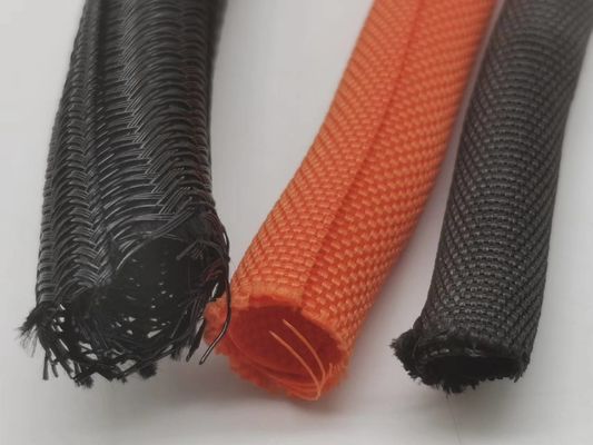 ROHS UL Self Wrapping Sleeve PET Braided Sleeve para Proteção de Cabos
