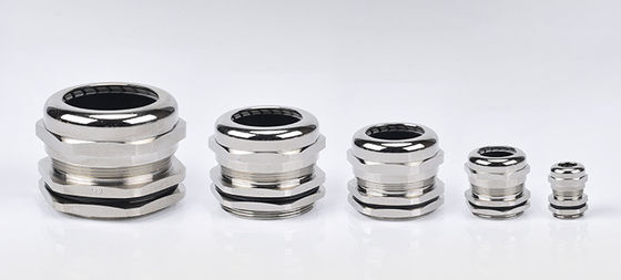 Prensa-cabo M12X1.5(3-6.5) em latão niquelado à prova d'água IP68 Conector de cabo