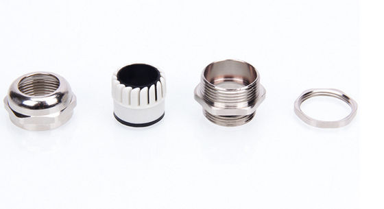 Prensa-cabo M12X1.5(3-6.5) em latão niquelado à prova d'água IP68 Conector de cabo